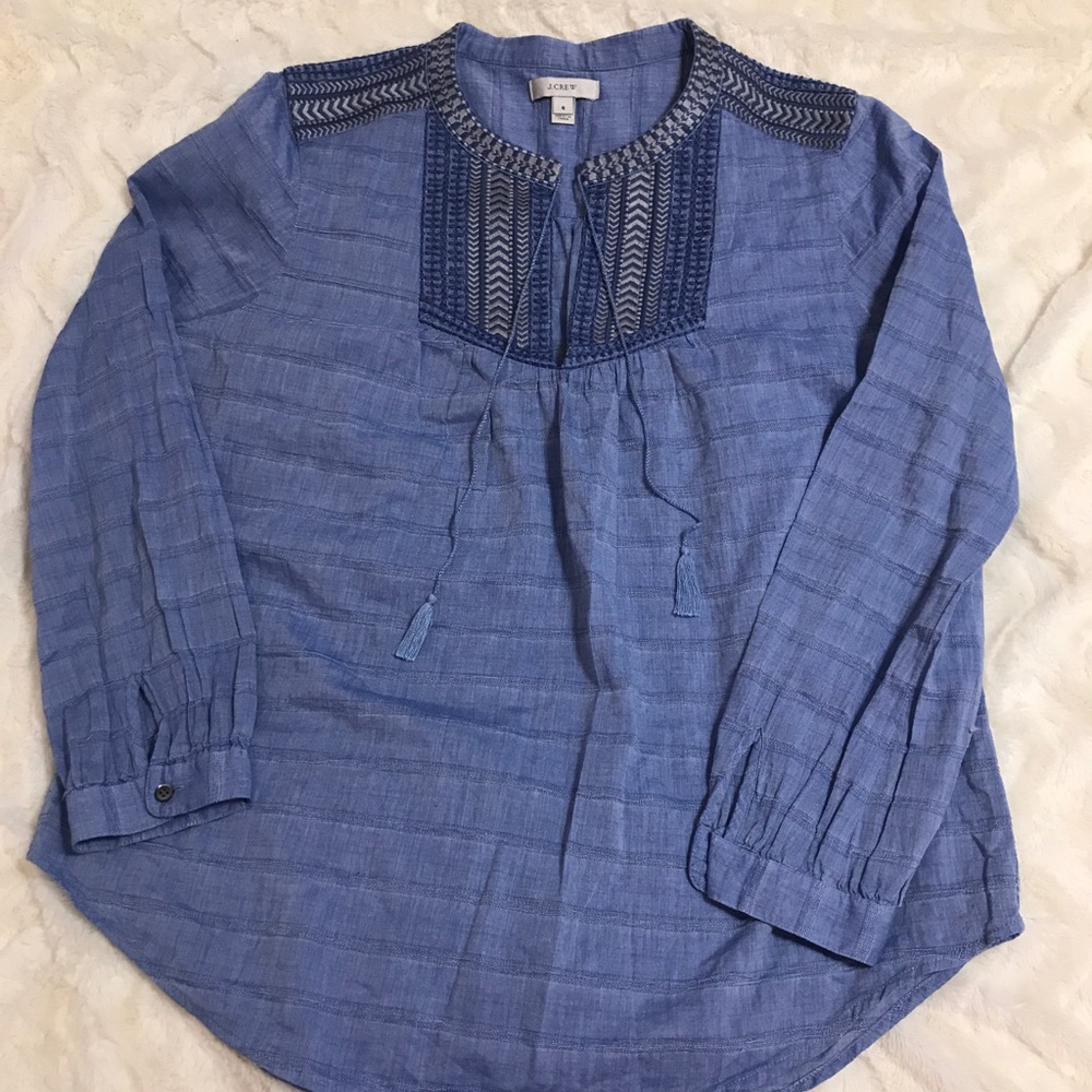 Blue J. Crew blouse